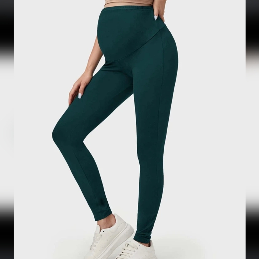 Maternity leggings / Large / dark green